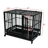 42&quot; Heavy Duty Dog Cage Crate Kennel Metal Pet Playpen Portable with Tray Black