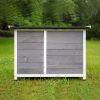 Medium Outdoor Puppy Dog Kennel ; Waterproof Dog Cage; Wooden Dog House with Porch Deck