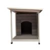 Medium Outdoor Puppy Dog Kennel ; Waterproof Dog Cage; Wooden Dog House with Porch Deck