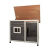 Medium Outdoor Puppy Dog Kennel ; Waterproof Dog Cage; Wooden Dog House with Porch Deck