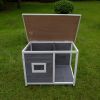 Medium Outdoor Puppy Dog Kennel ; Waterproof Dog Cage; Wooden Dog House with Porch Deck