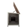 Medium Outdoor Puppy Dog Kennel ; Waterproof Dog Cage; Wooden Dog House with Porch Deck
