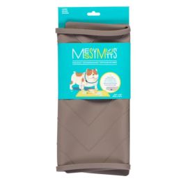 Messy Mutts Dog Silicone Mat Metal Rods Grey Large
