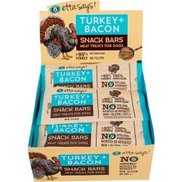 Etta Says! Dog Meat Snack Bar Turkey and Bacon 1.5 Oz. 12 Count