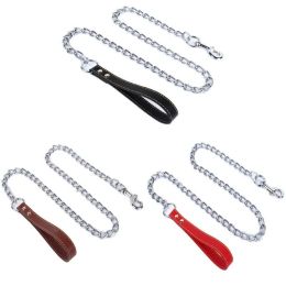 Dog Leash Dog Leash Dog Leash Anti-bite Chain Pet Product Dog Leash Metal Leash (Specification length * width: 3mm*180cm, Color: Black)